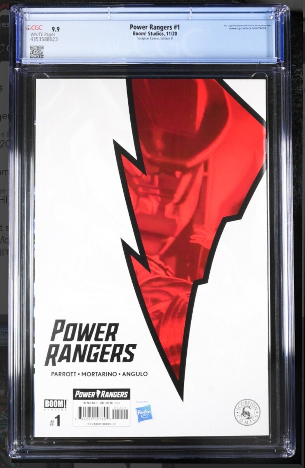 POWER RANGERS #1 - GABRIELE DELL'OTTO VIRGIN VARIANT GREEN RANGER CGC 9.9 MINT