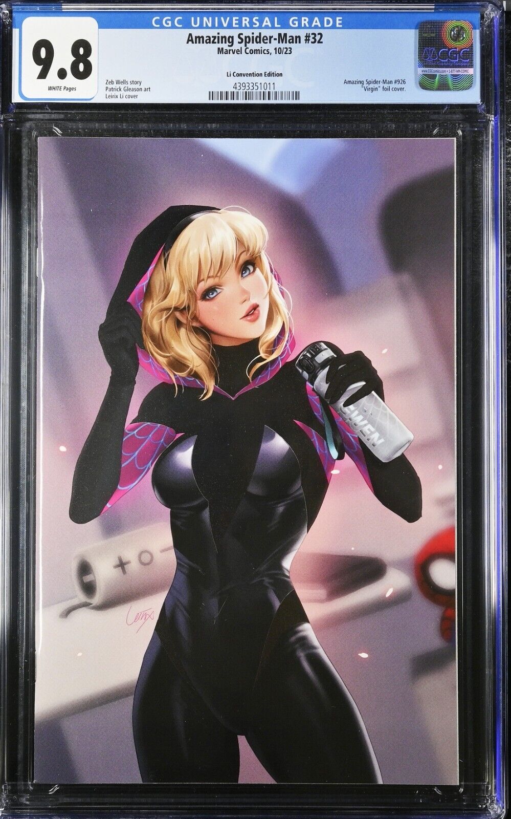 AMAZING SPIDER-MAN #32 - LEIRIX LI FOIL VARIANT CONVENTION EDITION NYCC CGC 9.8