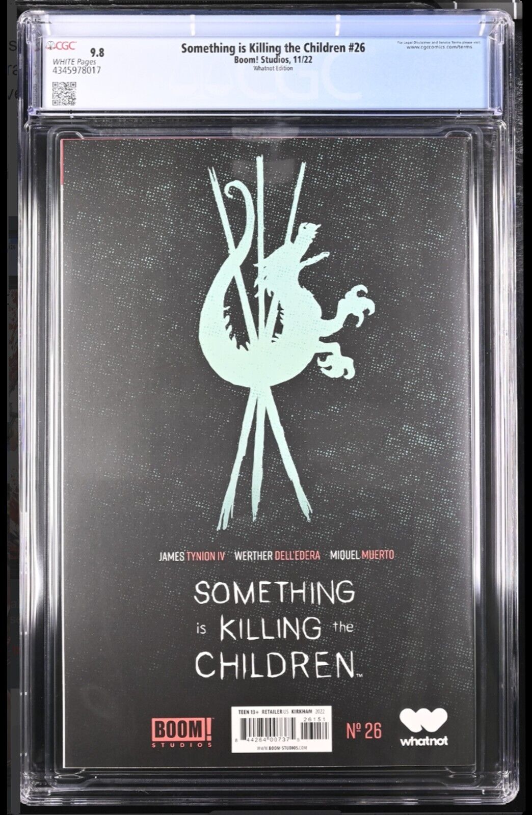 SOMETHING IS KILLING THE CHILDREN #26 TYLER KIRKHAM VIRGIN BATTLE DAMAGE CGC 9.8