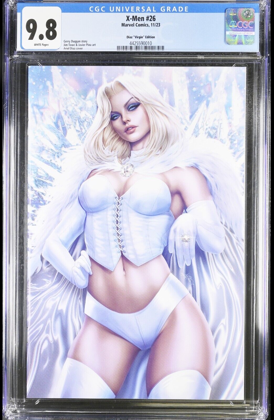 X-MEN #26 - ARIEL DIAZ VIRGIN VARIANT MARVEL COMICS 2023 EMMA FROST CGC 9.8