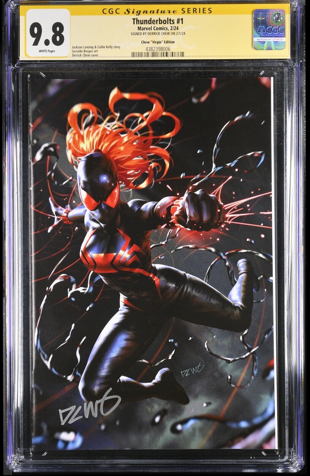 THUNDERBOLTS #1 - DERRICK CHEW VIRGIN VARIANT 🔑KEY 1:100 RATIO SIGNED CGC 9.8