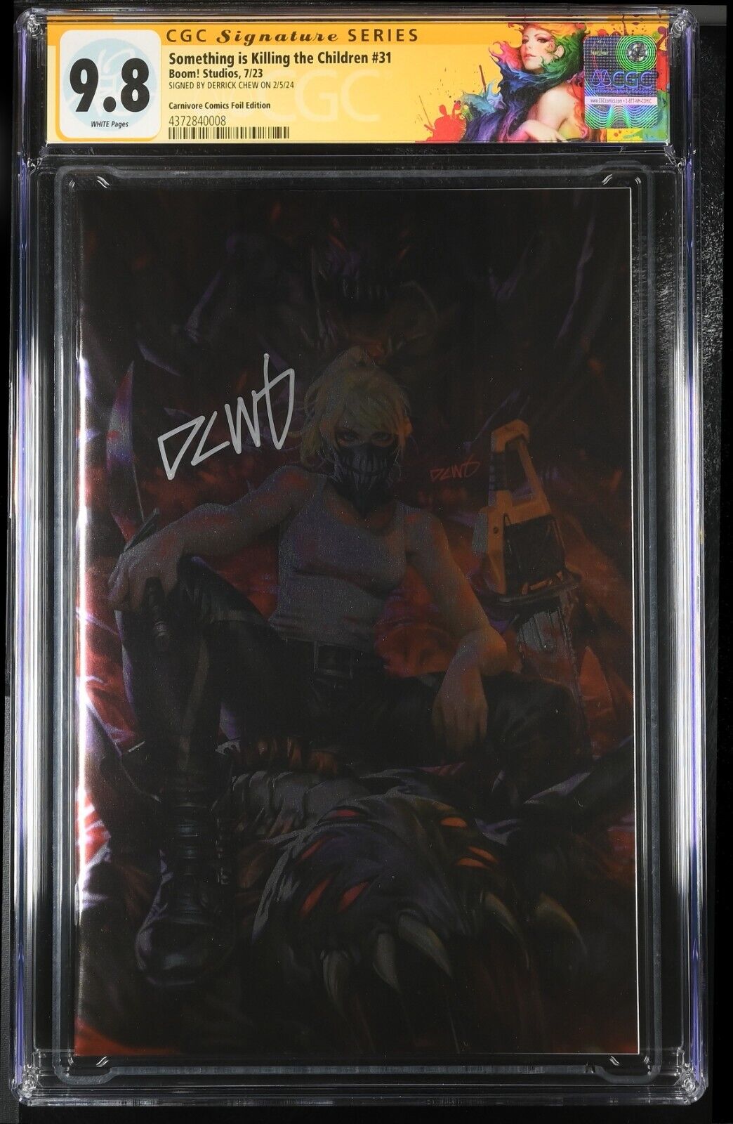 SOMETHING IS KILLING THE CHILDREN #31 - DERRICK CHEW FOIL VIRGIN SIGNED CGC 9.8