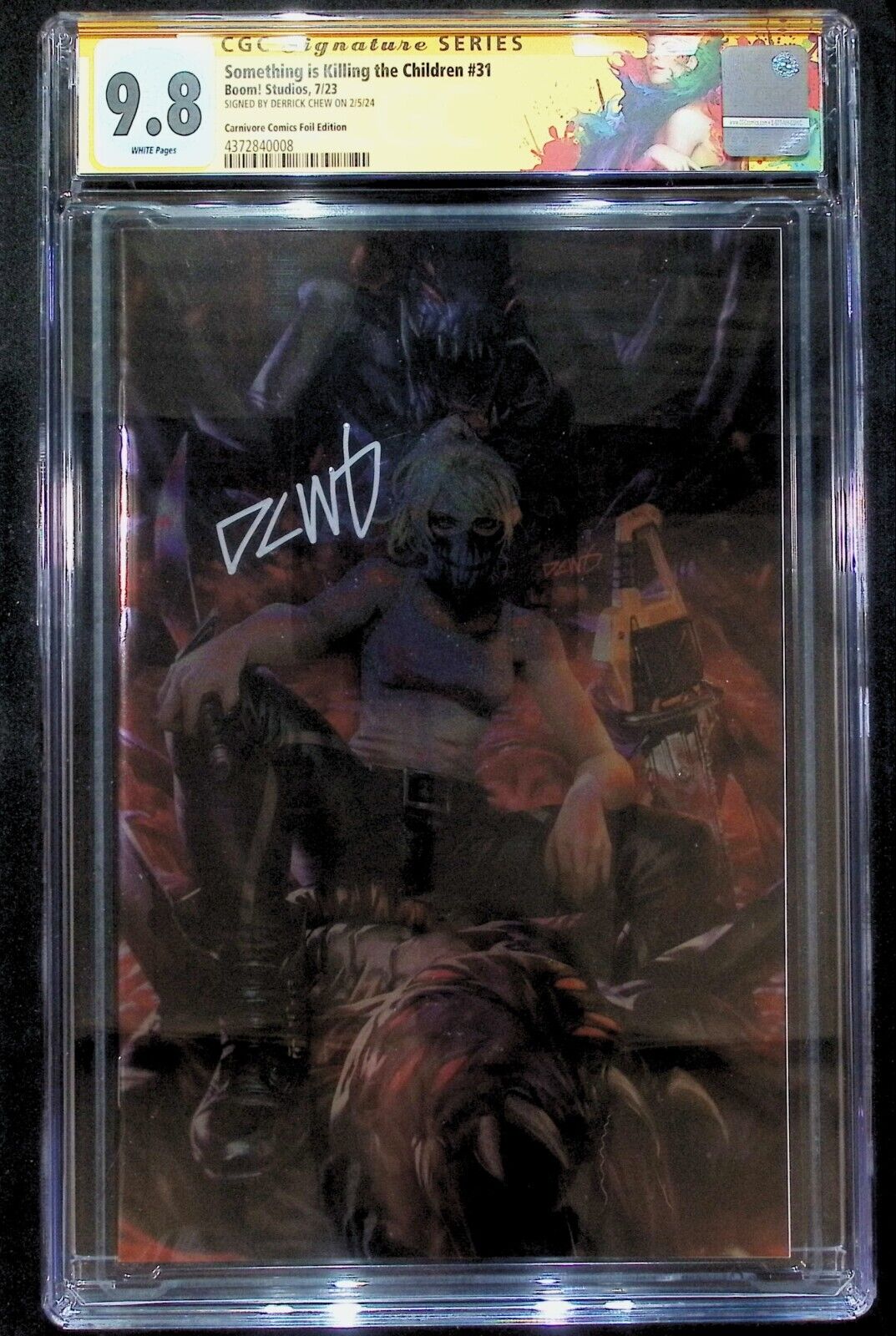 SOMETHING IS KILLING THE CHILDREN #31 - DERRICK CHEW FOIL VIRGIN SIGNED CGC 9.8