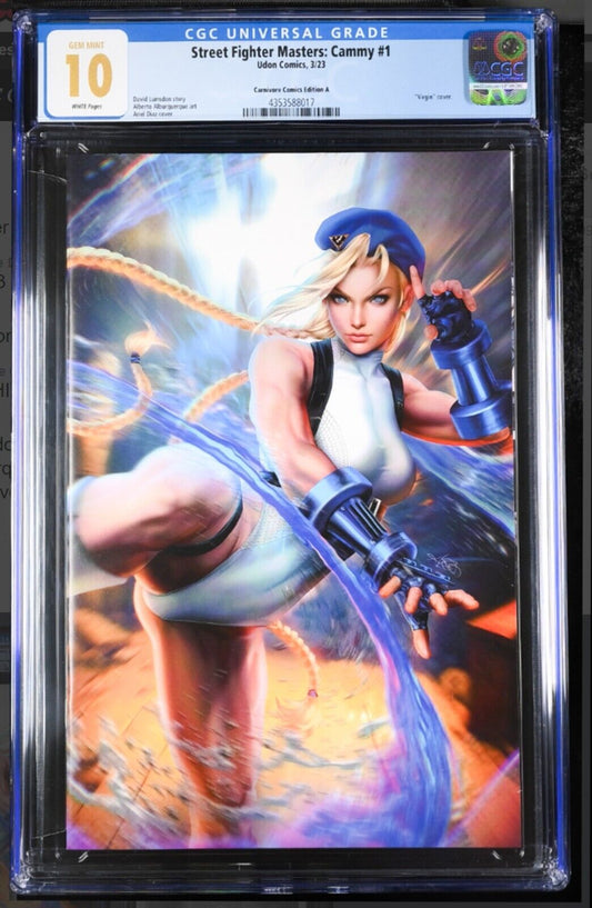 STREET FIGHTER MASTERS CAMMY #1 - ARIEL DIAZ VIRGIN +COA LTD 500 CGC 10 GEM/MINT