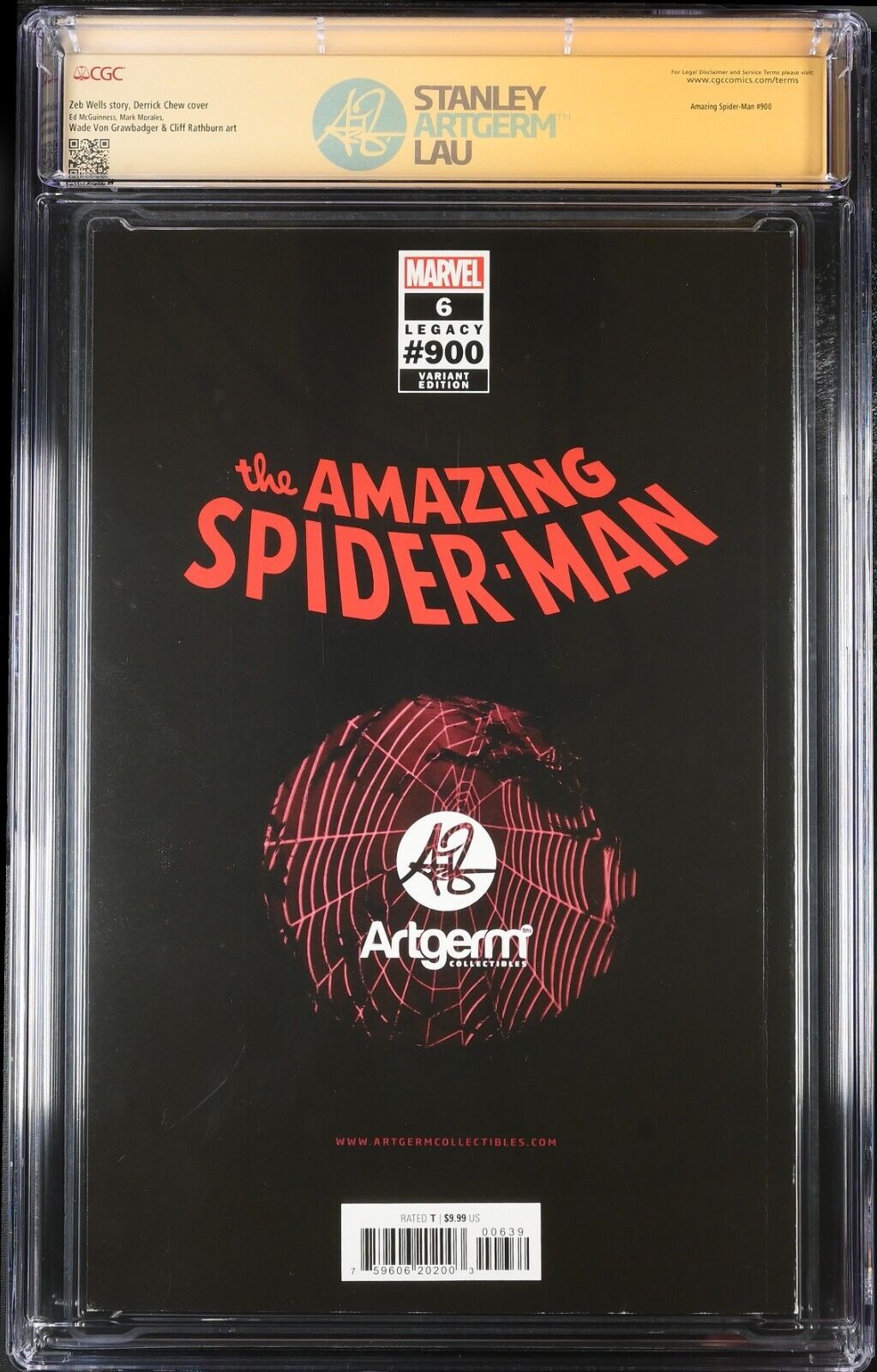 AMAZING SPIDER-MAN #6 - CHEW VIRGIN 🔑KEY +COA +LABEL LTD 1000 SIGNED CGC 9.8