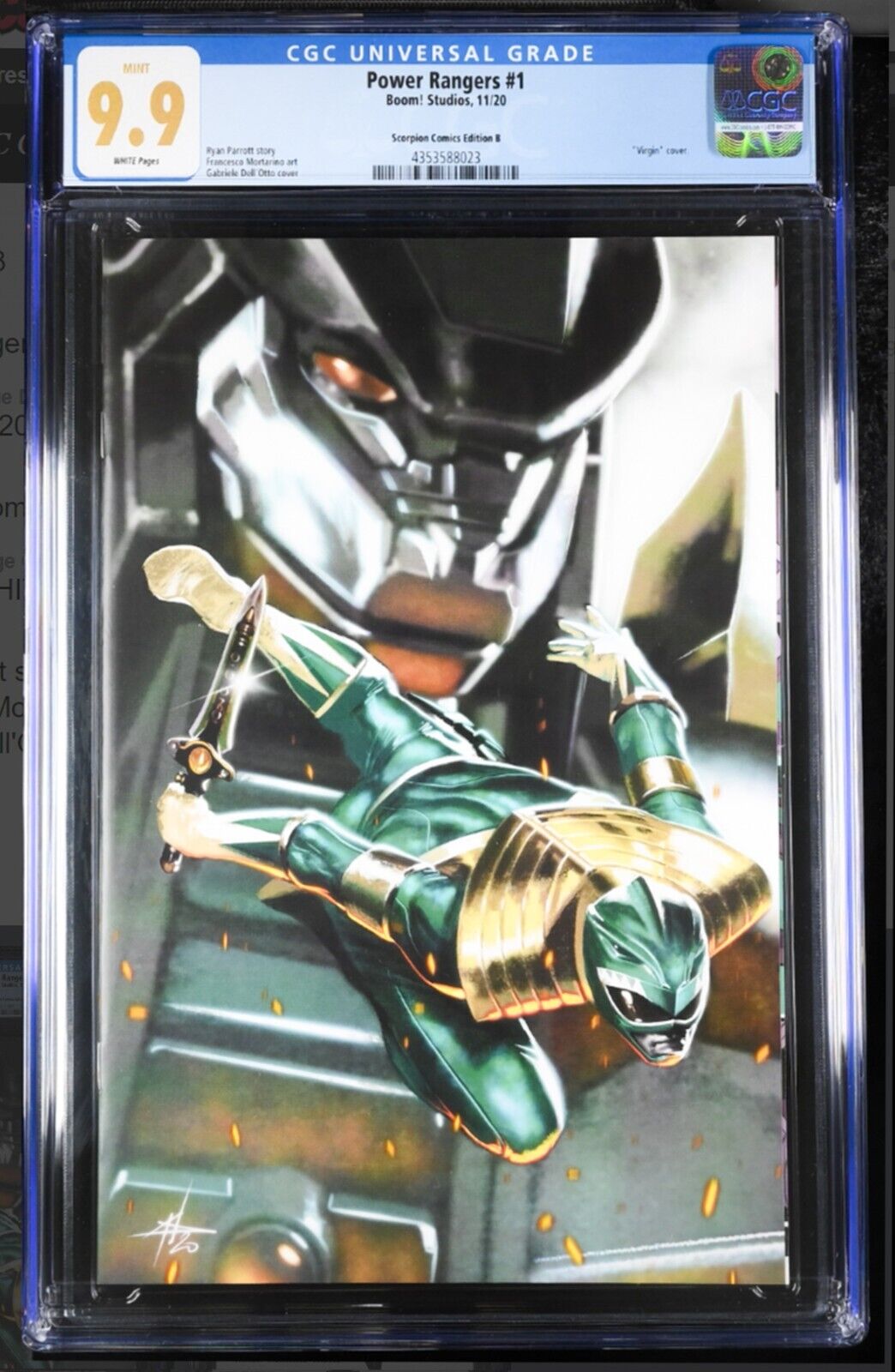 POWER RANGERS #1 - GABRIELE DELL'OTTO VIRGIN VARIANT GREEN RANGER CGC 9.9 MINT