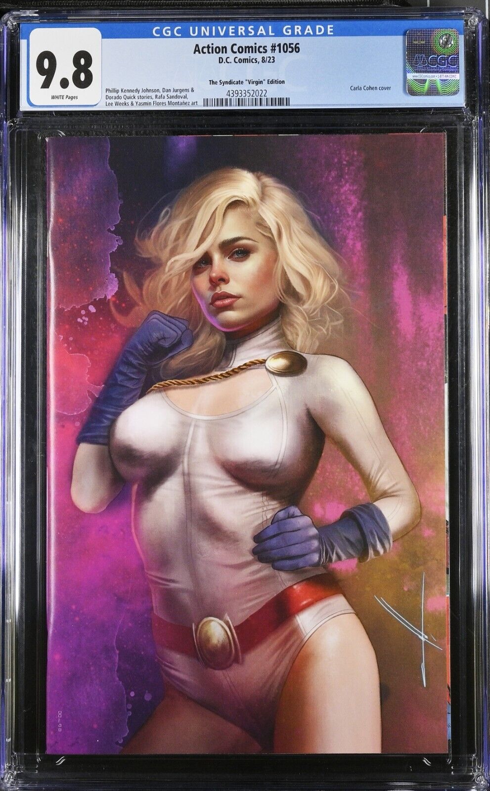 ACTION COMICS #1056 - CARLA COHEN VIRGIN VARIANT DC 2023 POWER GIRL CGC 9.8