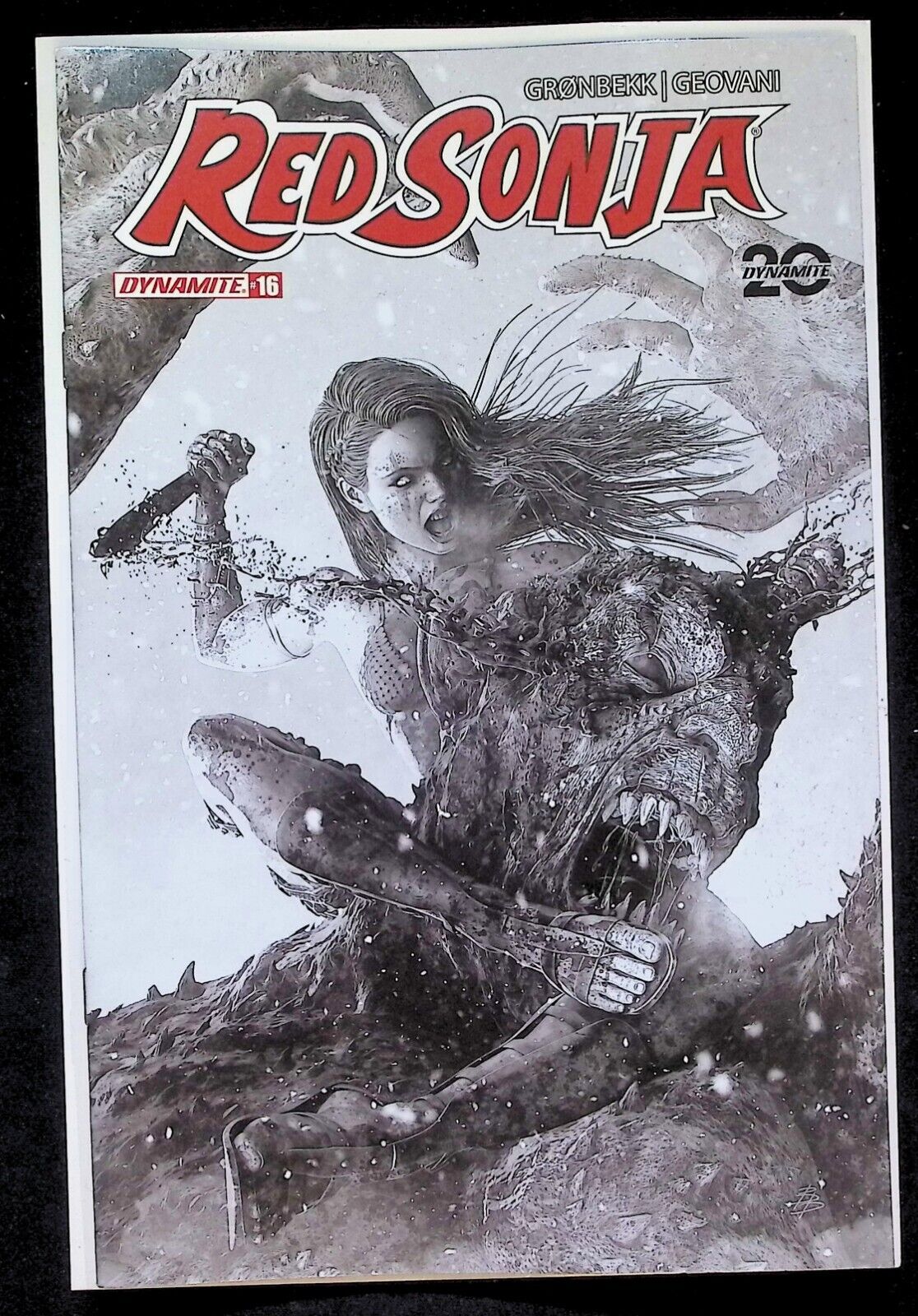 RED SONJA #16 - BARENDS TRADE VARIANT BLACK AND WHITE 2024 RATIO 1:15 NM+