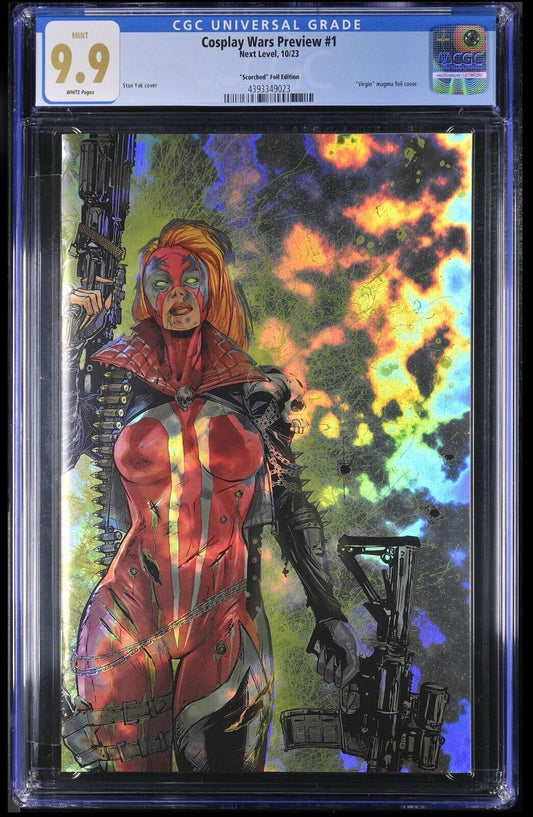 COSPLAY WARS PREVIEW - STAN YAK FOIL SCORCHED EDITION LTD 50 +COA CGC 9.9