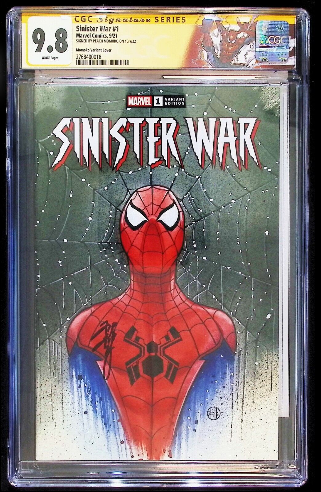 SINISTER WAR #1 - PEACH MOMOKO TRADE VARIANT EXCLUSIVE 2021 SIGNED CGC 9.8