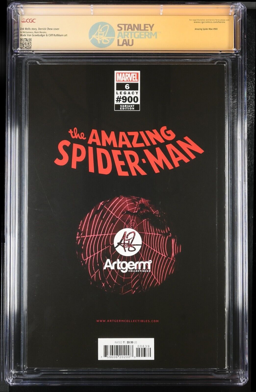 AMAZING SPIDER-MAN #6 - CHEW VIRGIN 🔑KEY +COA +LABEL LTD 1000 SIGNED CGC 9.8