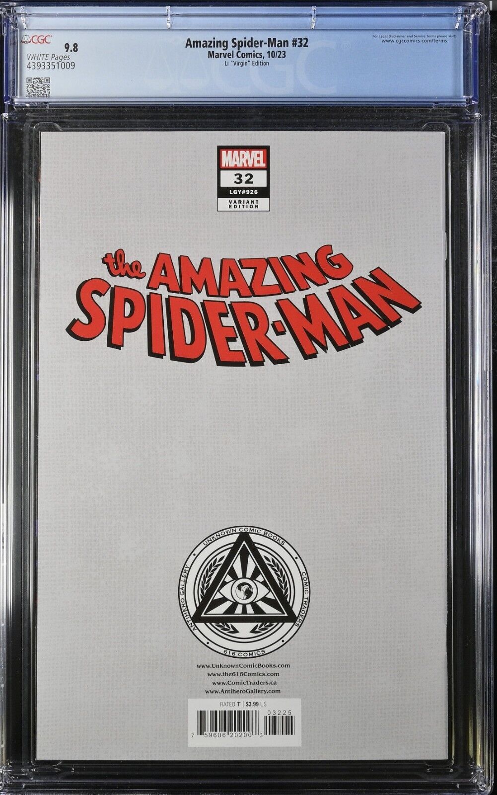 AMAZING SPIDER-MAN #32 LEIRIX LI VIRGIN VARIANT CONVENTION EDITION NYCC CGC 9.8