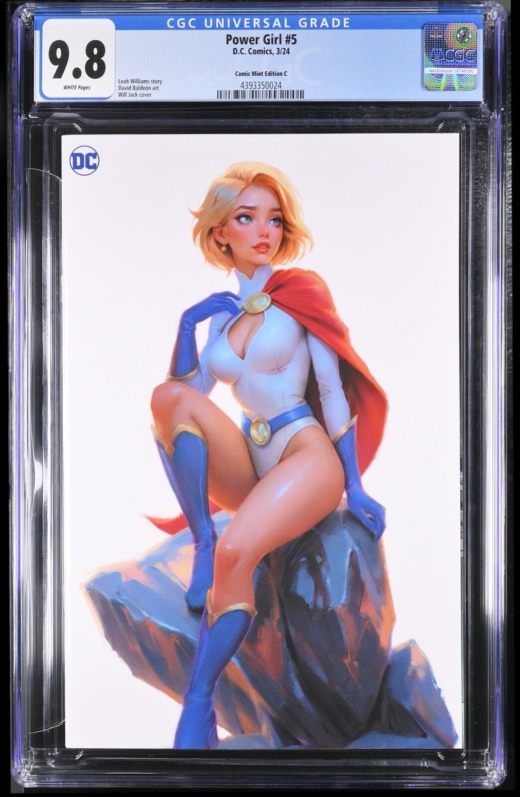 POWER GIRL #5 - WILL JACK VIRGIN VARIANT MEGACON 2024 +COA LTD 600 CGC 9.8