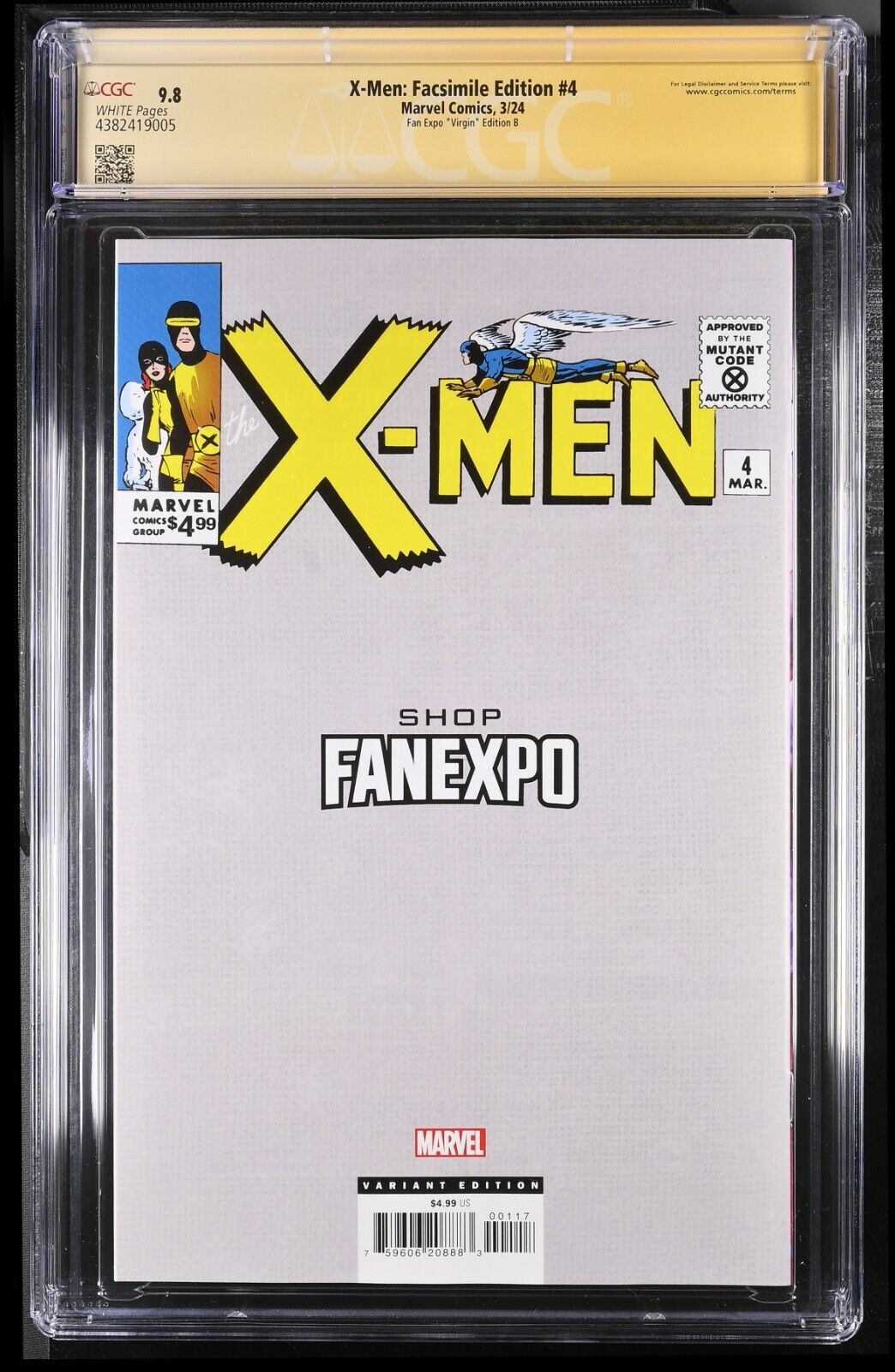 X-MEN FACSIMILE EDITION #4 - ARTGERM VIRGIN FAN EXPO EDITION B SIGNED CGC 9.8