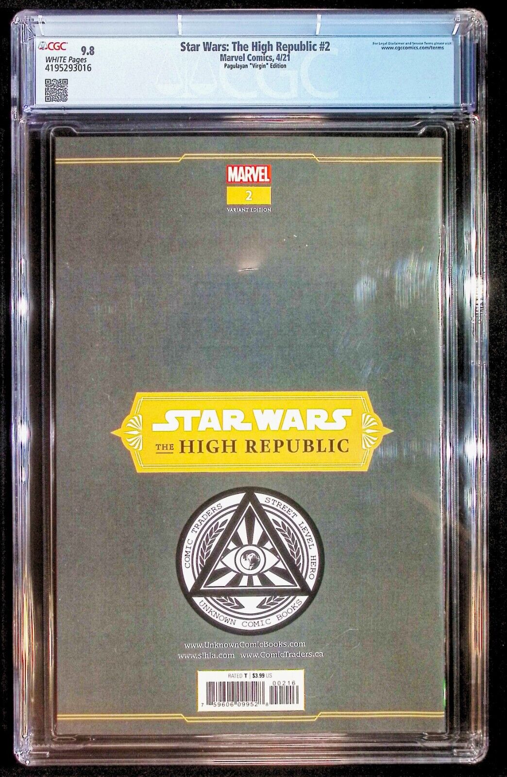 STAR WARS THE HIGH REPUBLIC #2 - CARLA PAGULAYAN VIRGIN VARIANT 🔑KEY CGC 9.8