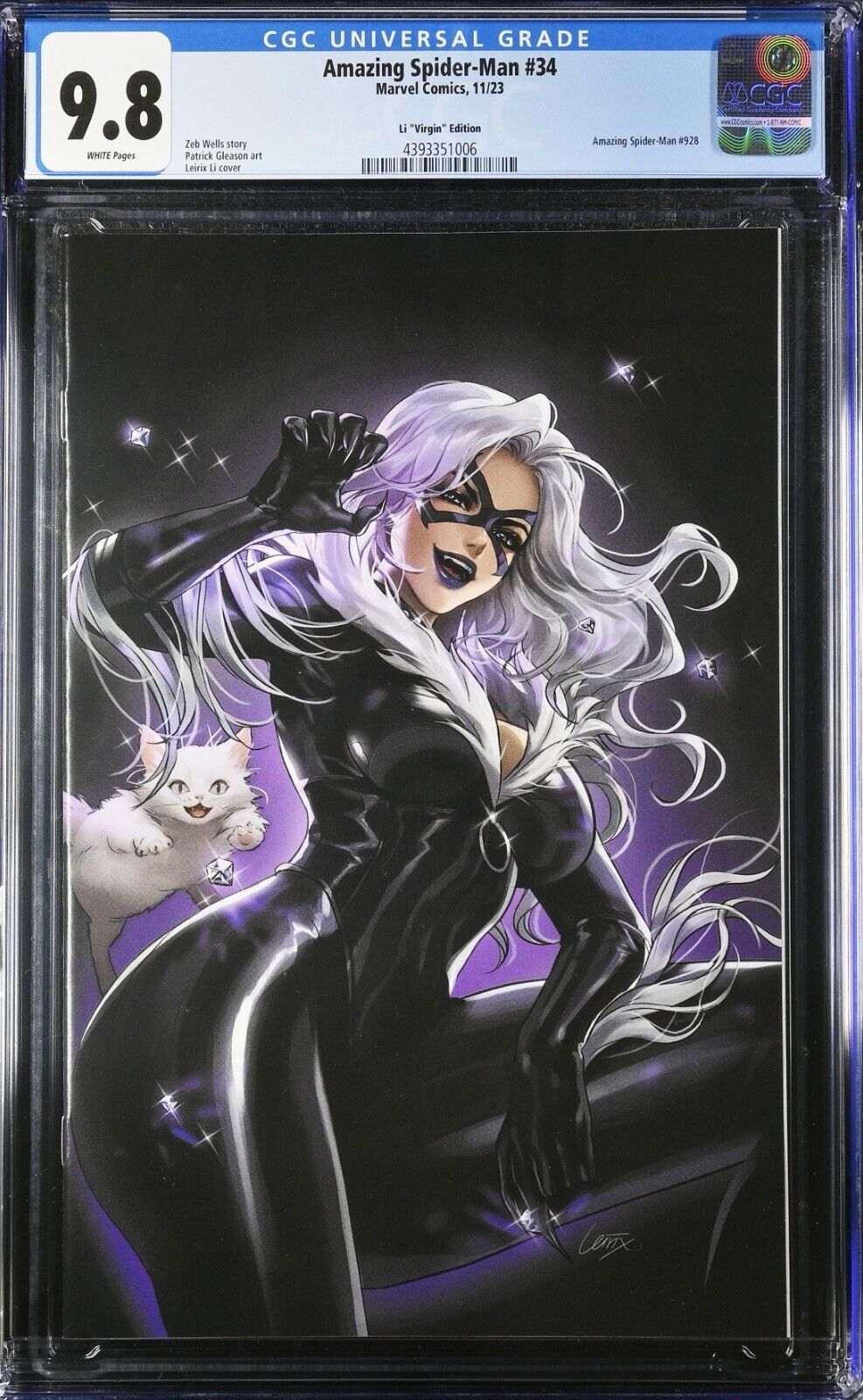 AMAZING SPIDER-MAN #34 - LEIRIX LI VIRGIN VARIANT EDITION MARVEL 2024 CGC 9.8