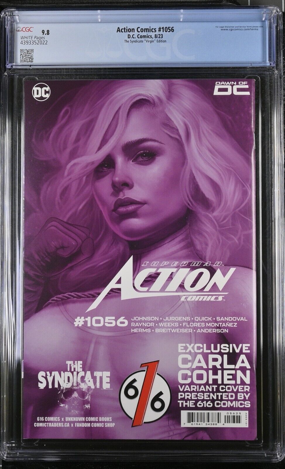 ACTION COMICS #1056 - CARLA COHEN VIRGIN VARIANT DC 2023 POWER GIRL CGC 9.8