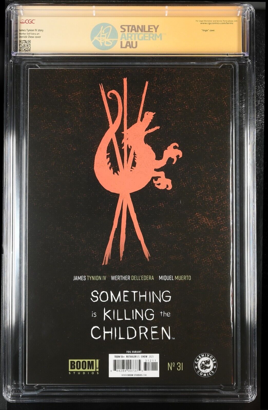 SOMETHING IS KILLING THE CHILDREN #31 - DERRICK CHEW FOIL VIRGIN SIGNED CGC 9.8