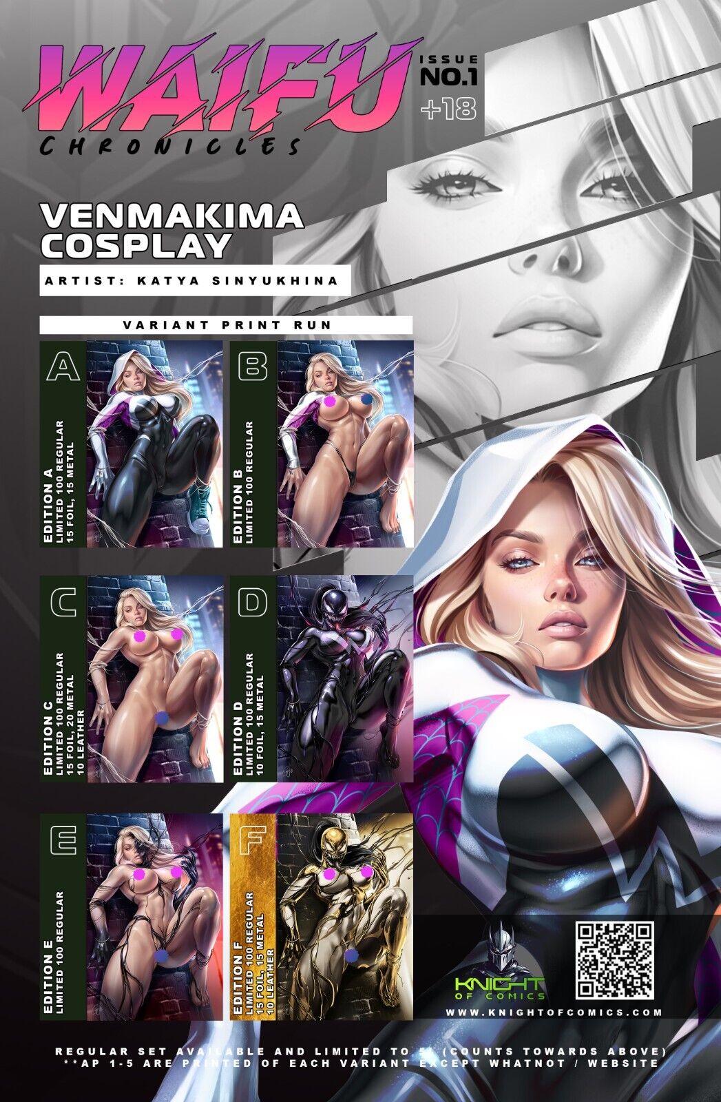 WAIFU CHRONICLES #1 - VENMAKIMA COSPLAY by Katya Sinyukhina COVER G2 LTD 20