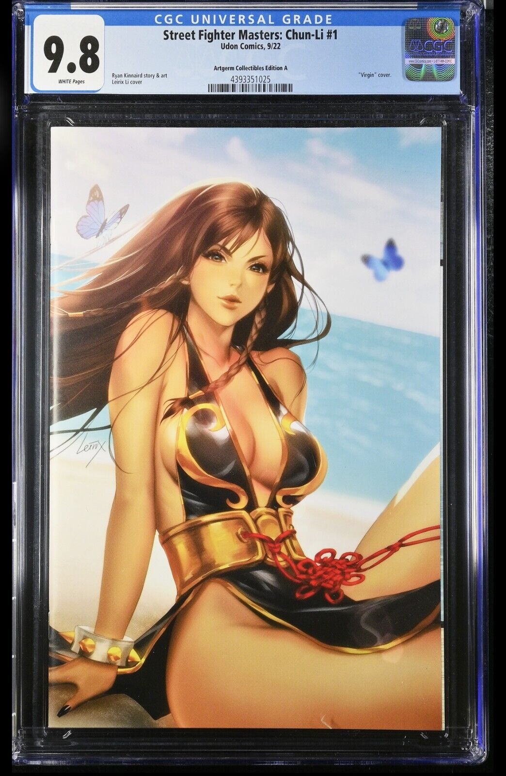 STREET FIGHTER: MASTERS CHUN-LI #1 LEIRIX LI ARTGERM A LTD 333 +COA CGC 9.8 NM/M