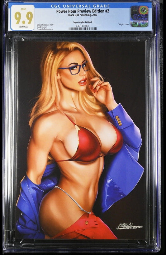 POWER HOUR PREVIEW EDITION #2 FERNANDO ROCHA VIRGIN SUPERGIRL COSPLAY CGC 9.9