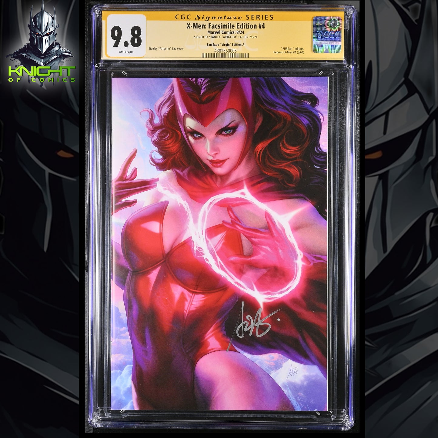 X-MEN FACSIMILE EDITION #4 - ARTGERM VIRGIN FAN EXPO LTD 750 +COA SIGNED CGC 9.8