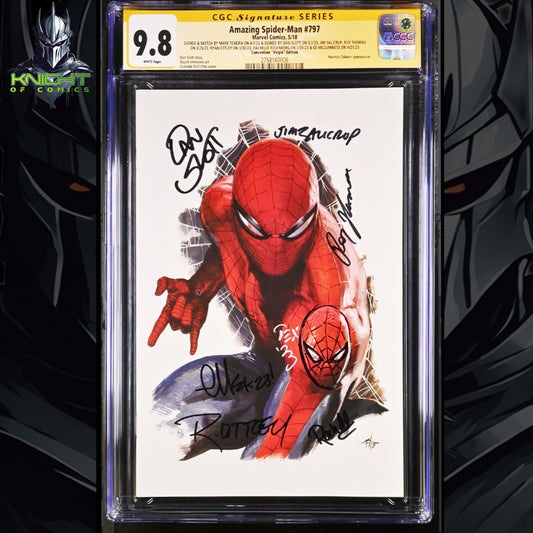 AMAZING SPIDER-MAN #797 - CONVENTION VIRGIN EDITION +SKETCH SIGNED 7X CGC SS 9.8