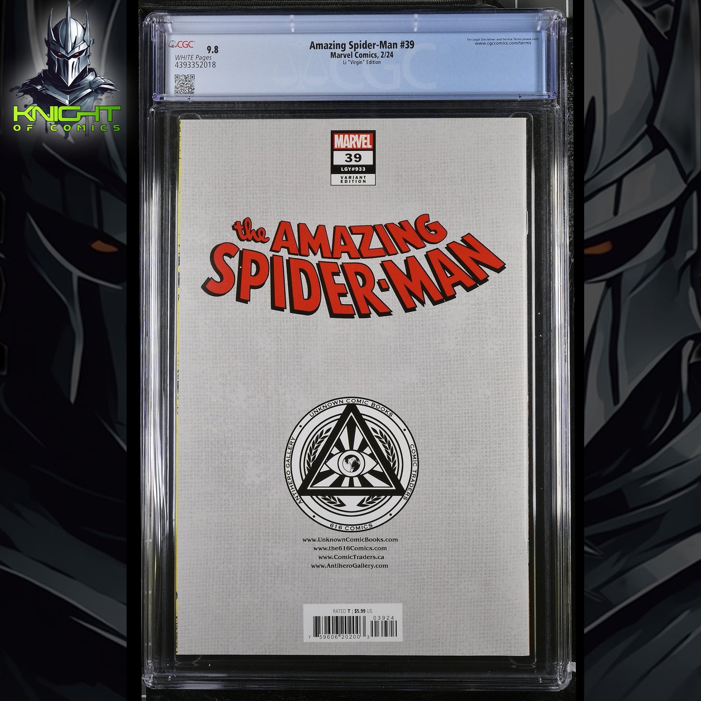 AMAZING SPIDER-MAN #39 - LEIRIX LI VIRGIN VARIANT EDITION MARVEL 2024 CGC 9.8