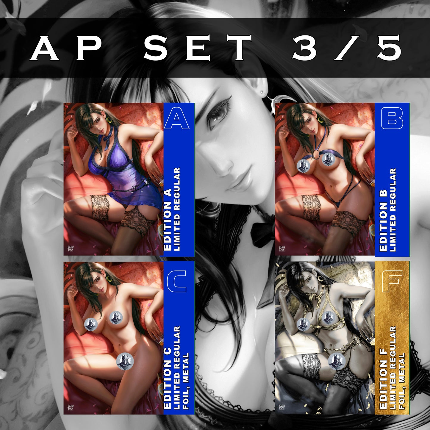 WAIFU CHRONICLES #1 - EVENING FANTASY COSPLAY by Logan Cure AP COVERS LTD TO 5 (with Customized Comic Book Stor-Folio)