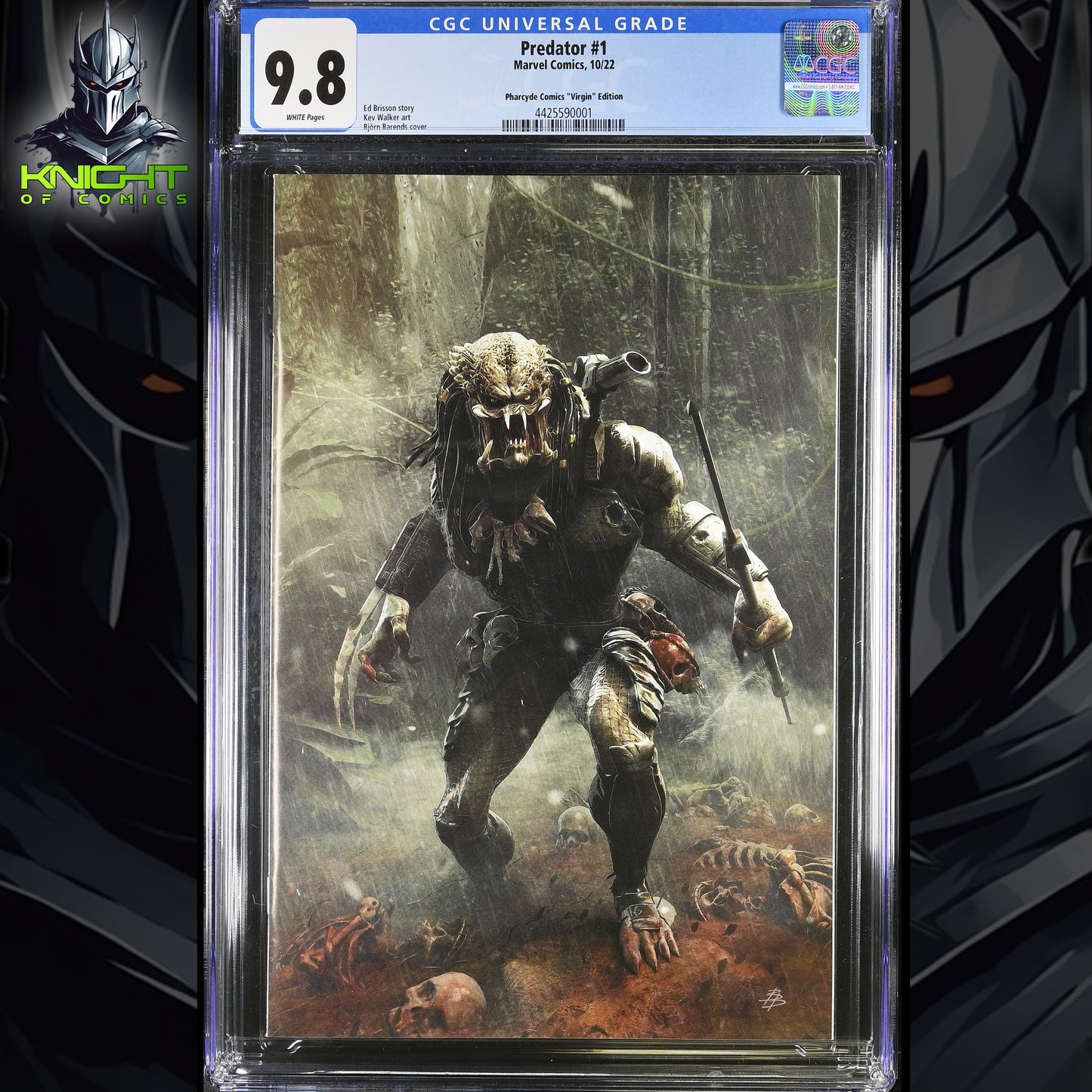 PREDATOR #1 - BJORN BARENDS VIRGIN VARIANT EXCLUSIVE MARVEL COMICS 2022 CGC 9.8