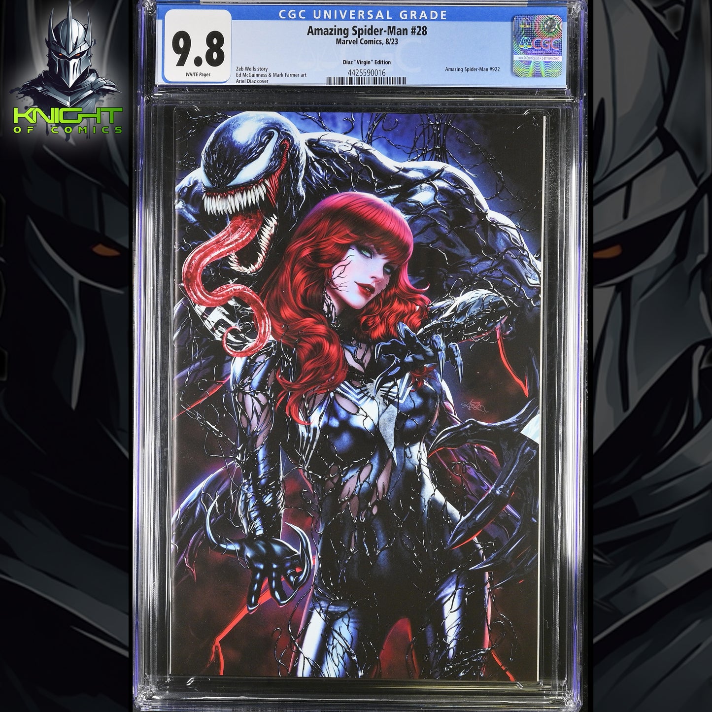 AMAZING SPIDER-MAN #28 - ARIEL DIAZ VIRGIN VARIANT 2023 LTD 1000 CGC 9.8