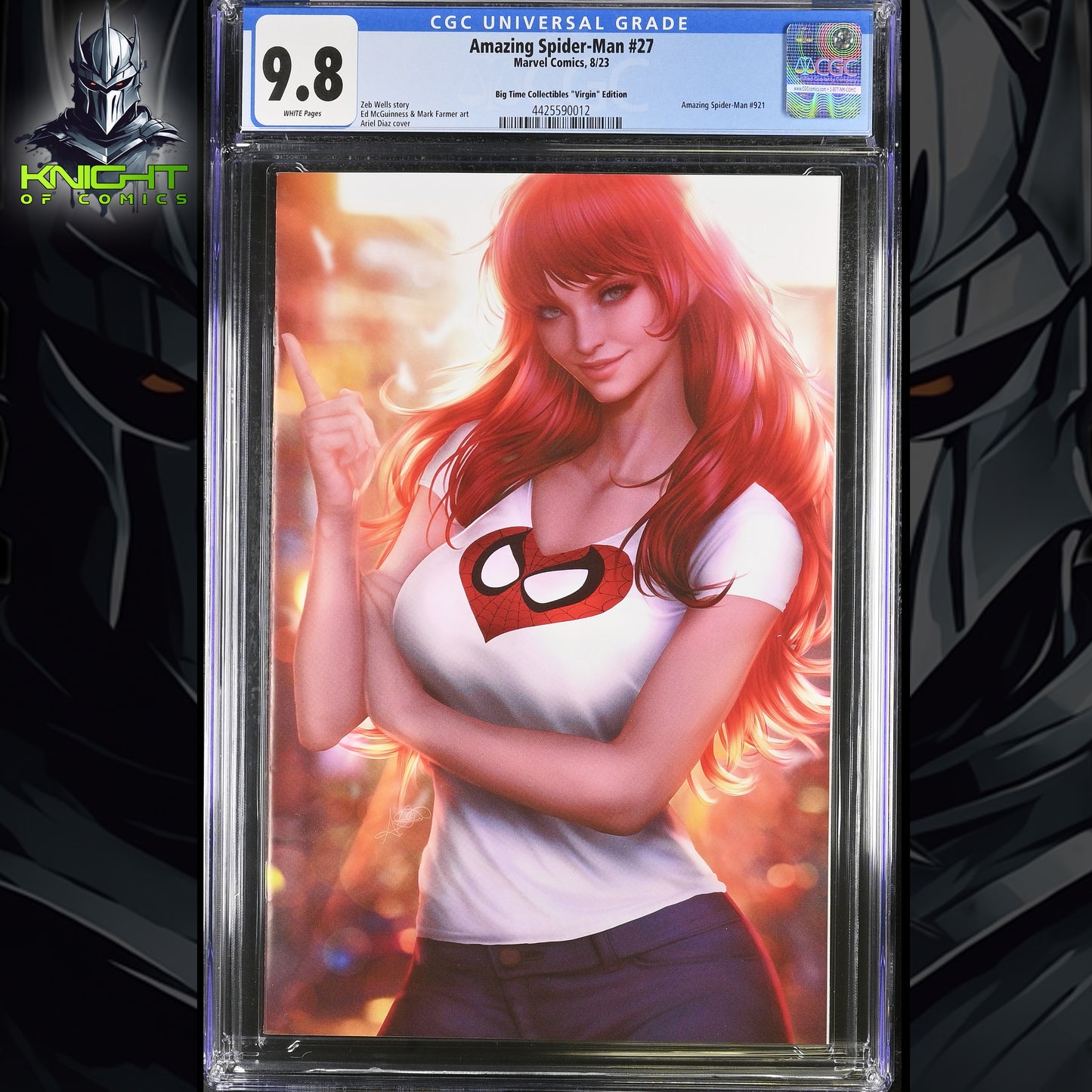 AMAZING SPIDERMAN #27 - ARIEL DIAZ VIRGIN VARIANT MARVEL COMICS 2023 CGC 9.8