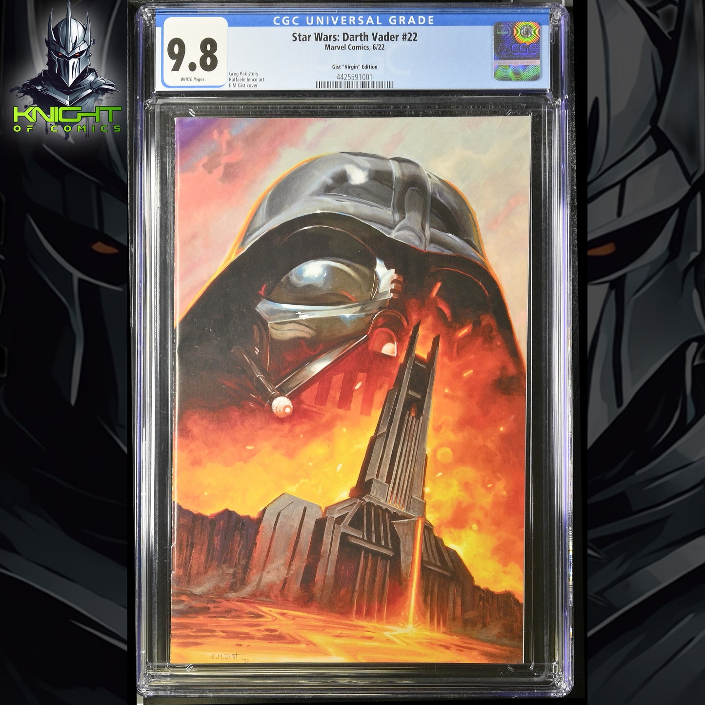 STAR WARS DARTH VADER #22 - E.M. GIST VIRGIN VARIANT MARVEL COMICS 2022 CGC 9.8