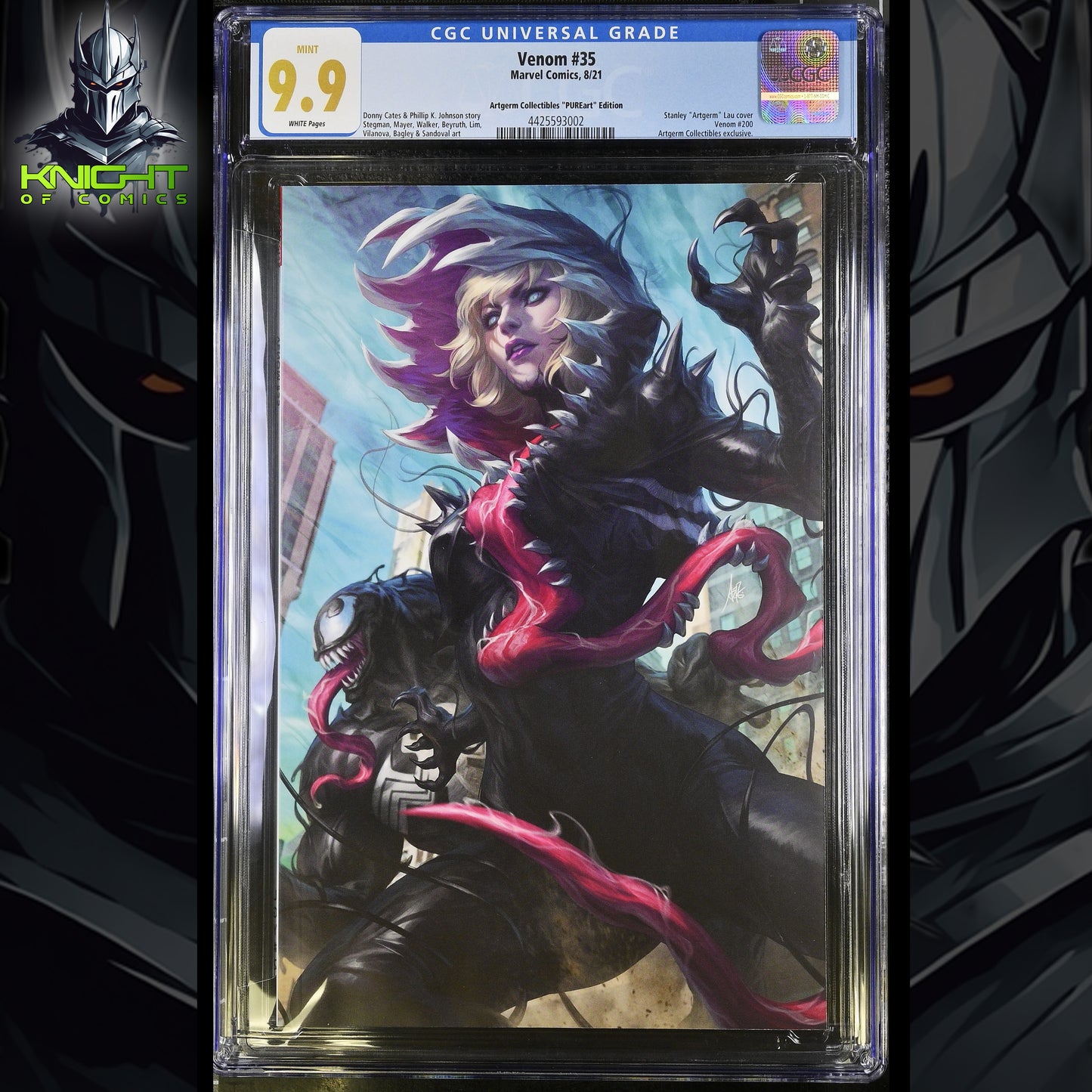 VENOM #35 - STANLEY ARTGERM SKETCH VIRGIN VARIANT "PUREart"" EDITION CGC 9.9