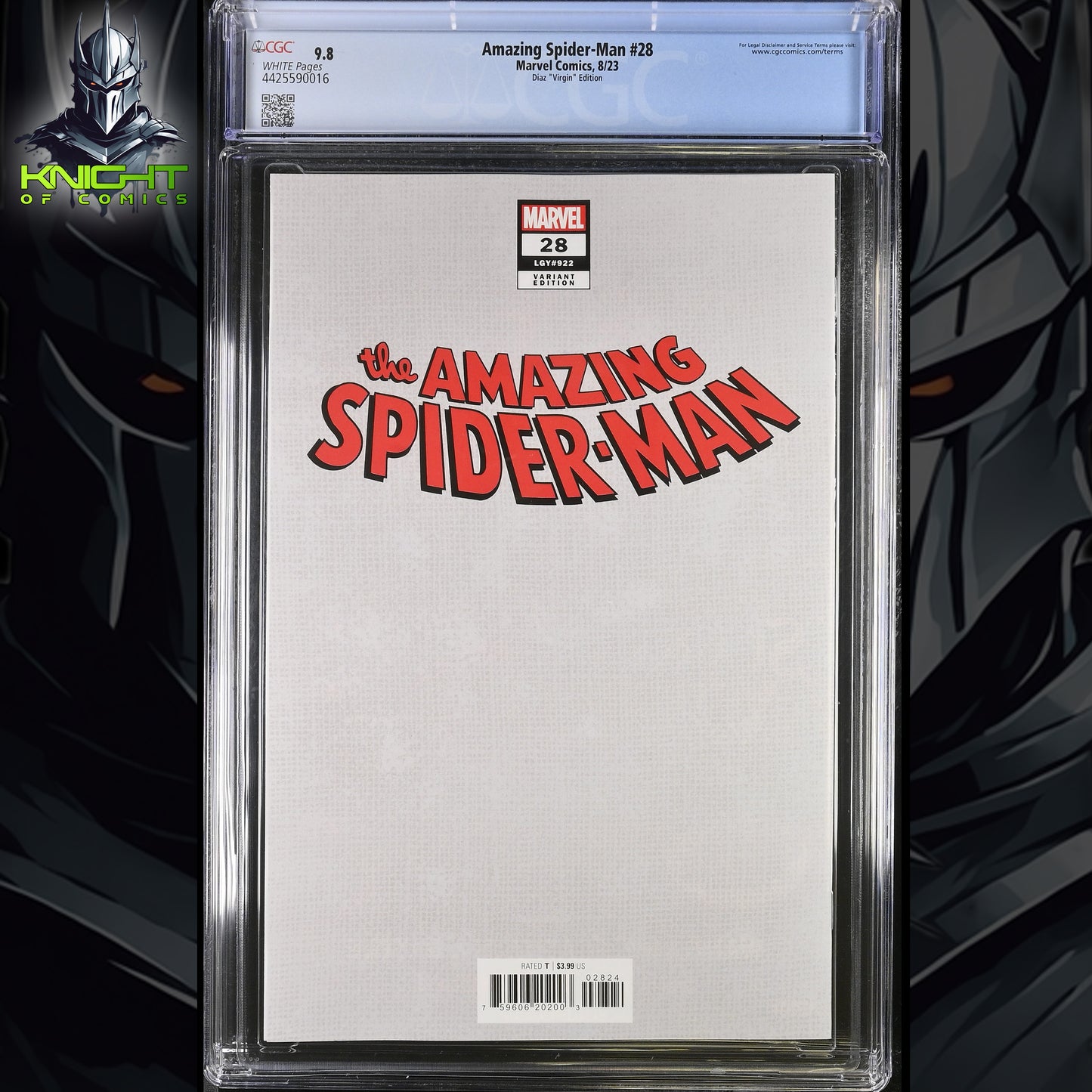 AMAZING SPIDER-MAN #28 - ARIEL DIAZ VIRGIN VARIANT 2023 LTD 1000 CGC 9.8