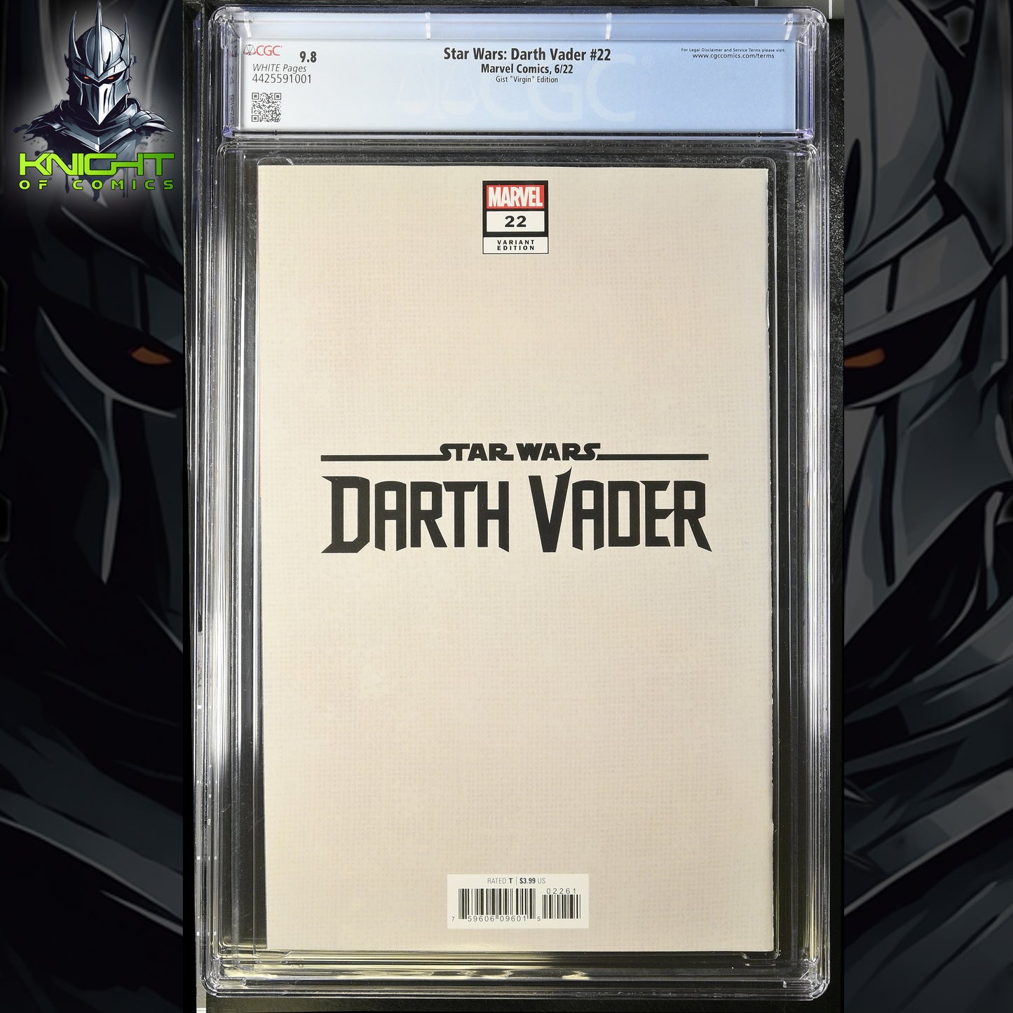 STAR WARS DARTH VADER #22 - E.M. GIST VIRGIN VARIANT MARVEL COMICS 2022 CGC 9.8