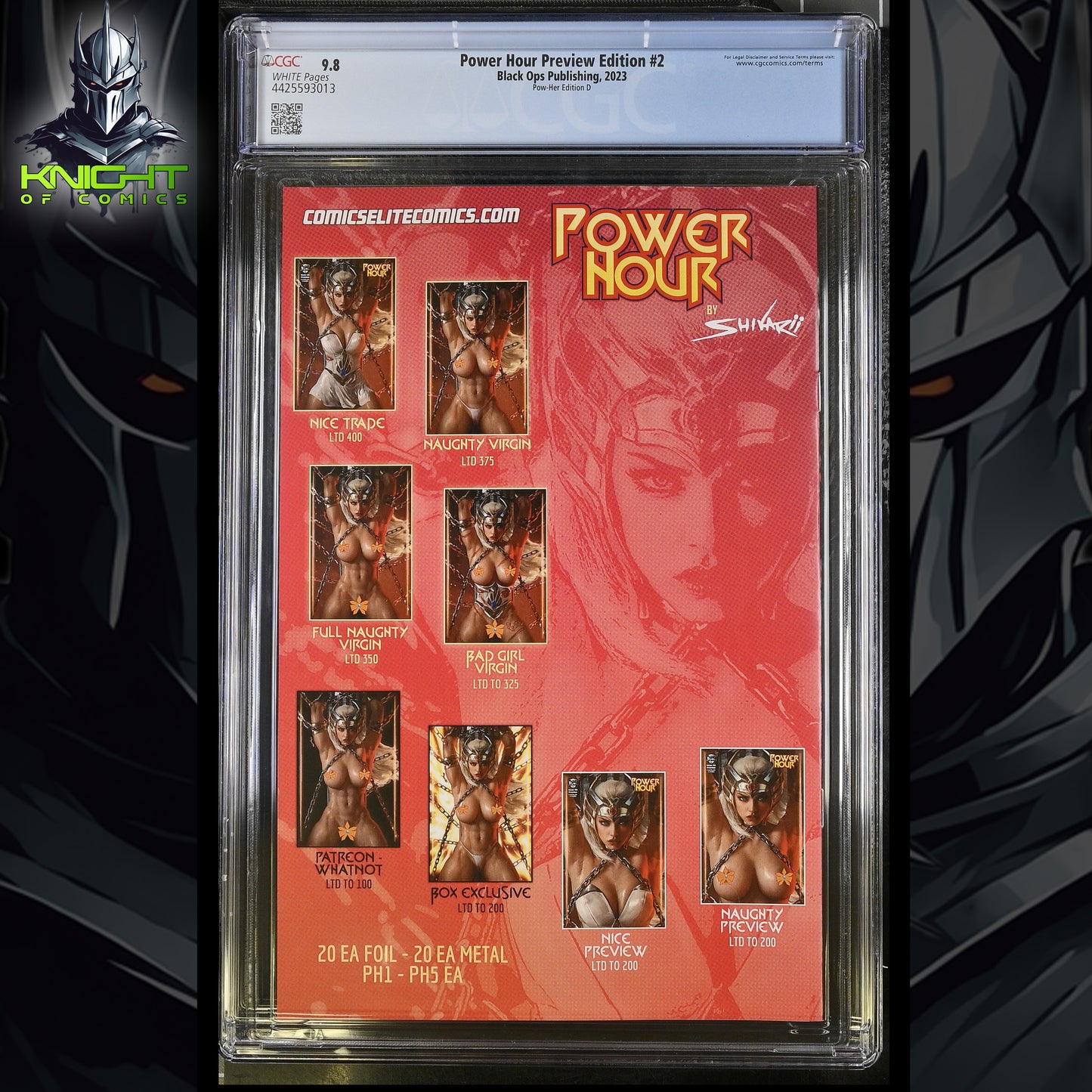 POWER HOUR PREVIEW EDITION #2 SHIKARII VIRGIN VARIANT POW-HER EDITION D CGC 9.8