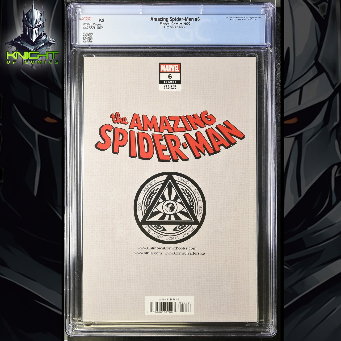 AMAZING SPIDER-MAN #6 - R1C0 VIRGIN VARIANT 🔑KEY MARVEL 2022 CGC 9.8 NM/M