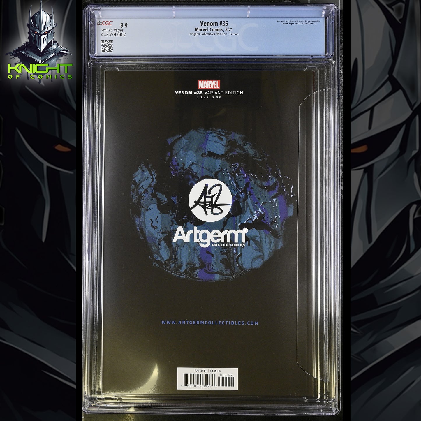 VENOM #35 - STANLEY ARTGERM SKETCH VIRGIN VARIANT "PUREart"" EDITION CGC 9.9