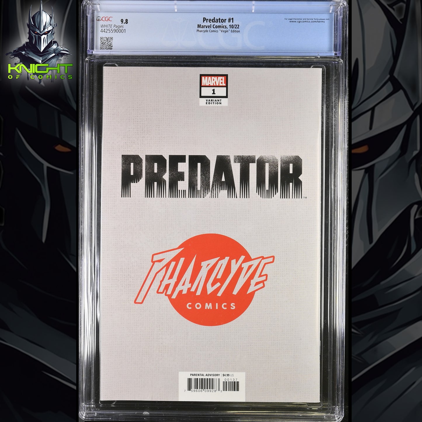 PREDATOR #1 - BJORN BARENDS VIRGIN VARIANT EXCLUSIVE MARVEL COMICS 2022 CGC 9.8