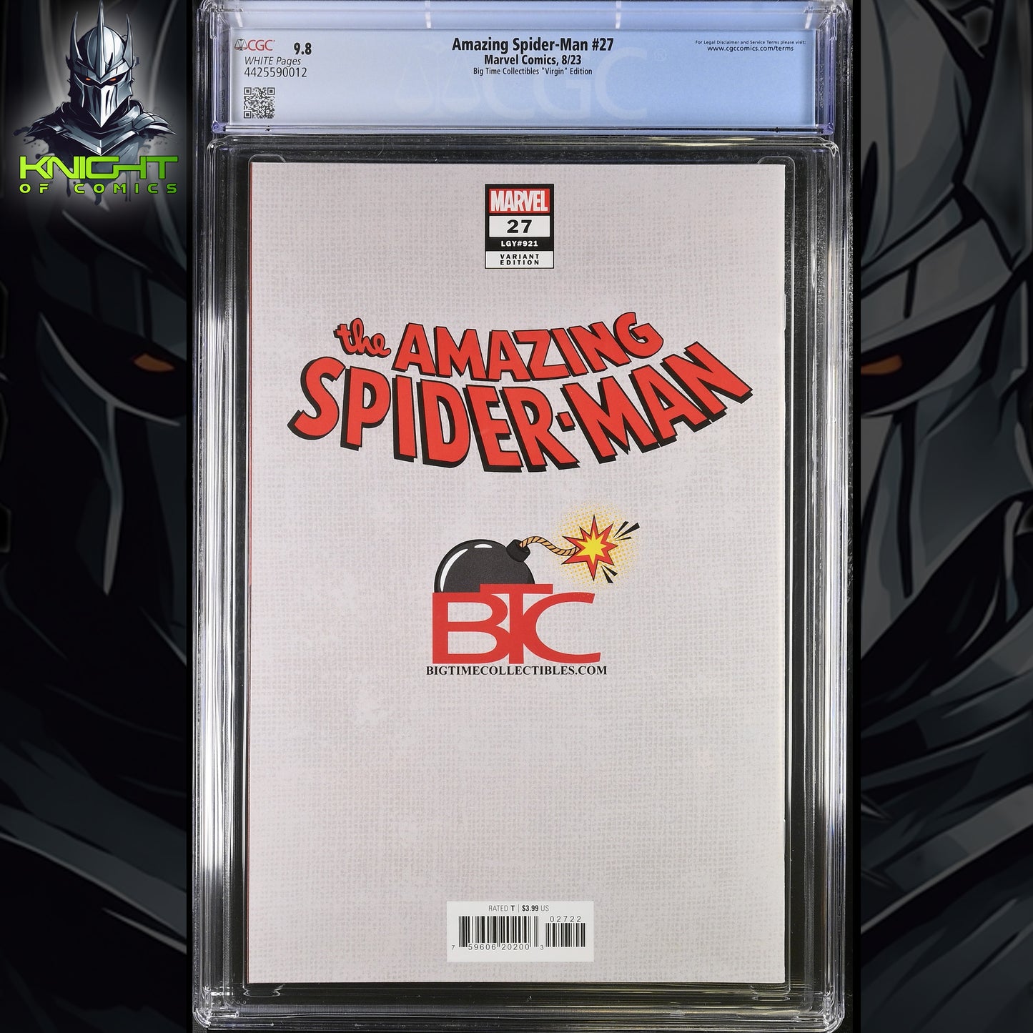 AMAZING SPIDERMAN #27 - ARIEL DIAZ VIRGIN VARIANT MARVEL COMICS 2023 CGC 9.8