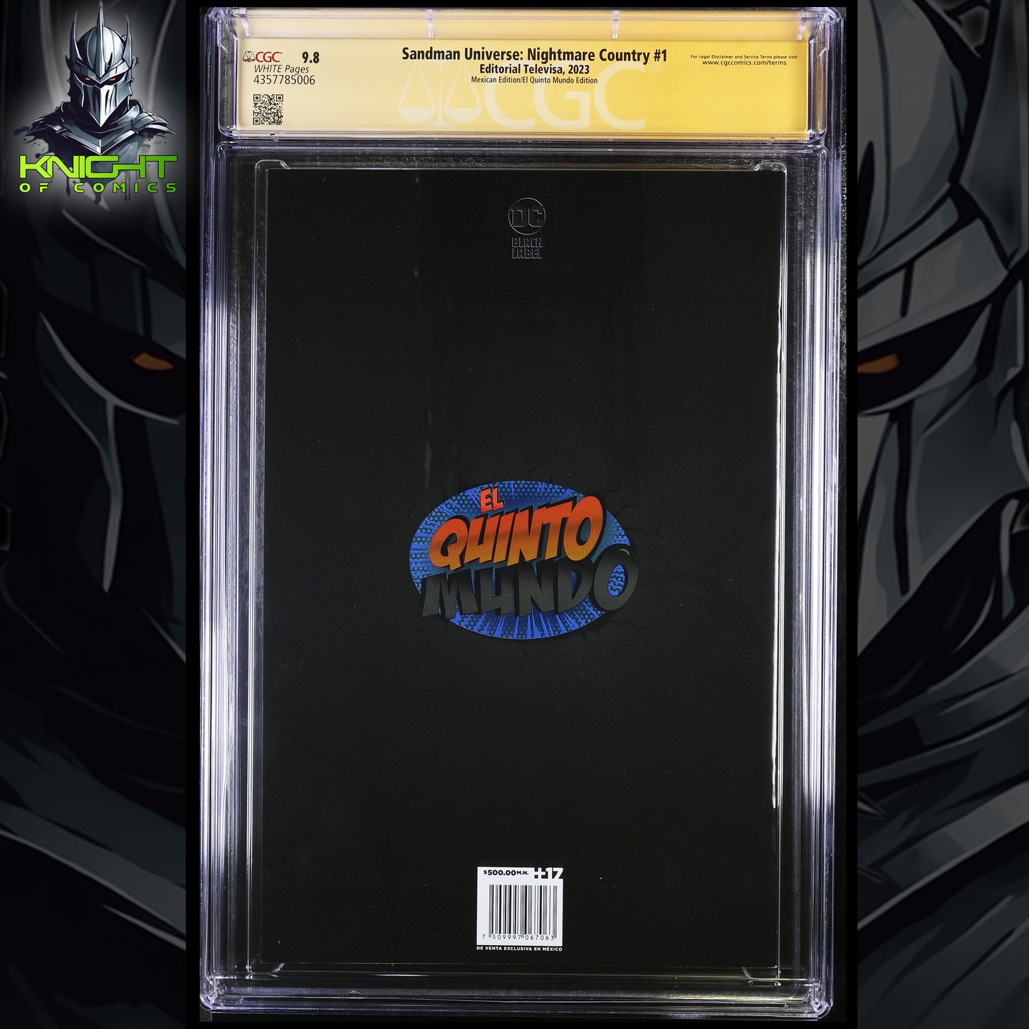 SANDMAN UNIVERSE NIGHTMARE COUNTRY #1 FRISON MEXICAN FOIL 5X SIGNED CGC 9.8