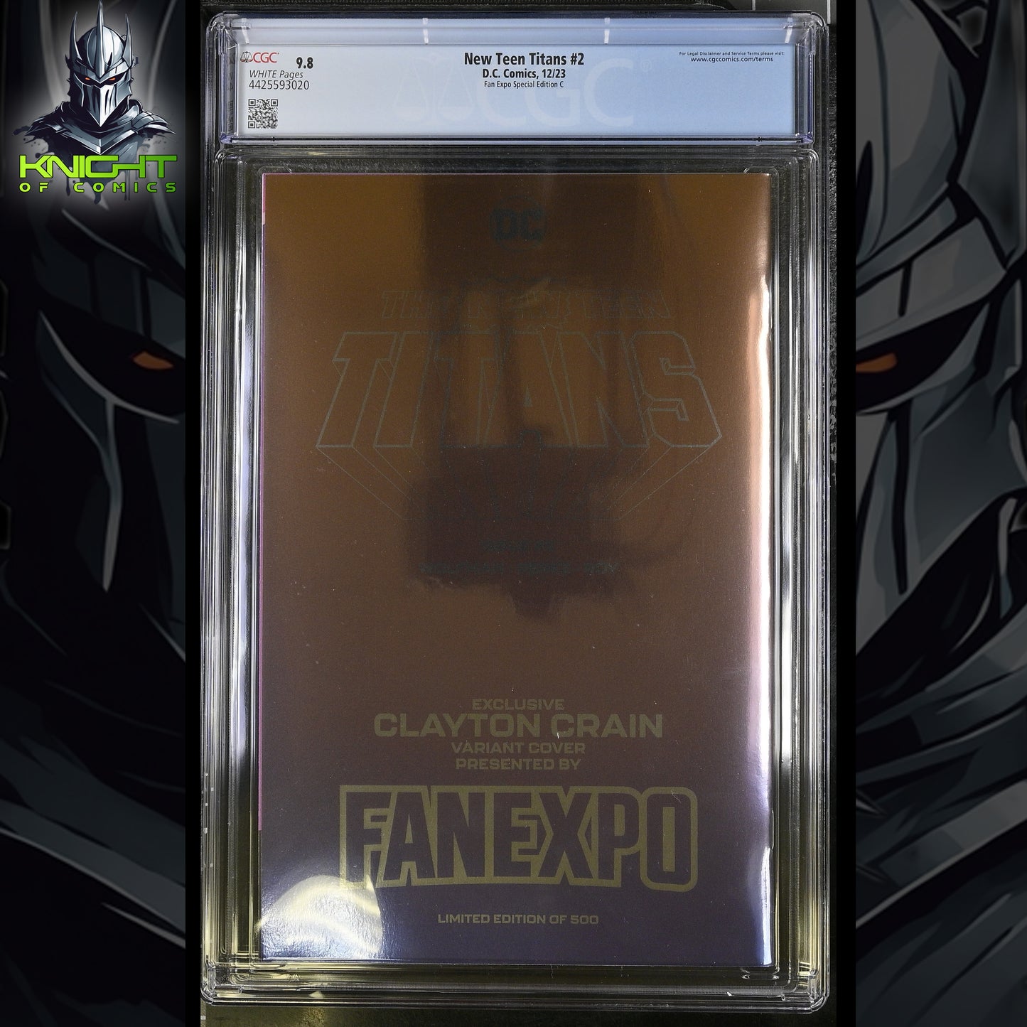 THE NEW TEEN TITANS #2 - CLAYTON CRAIN FOIL VARIANT MEGACON 2024 LTD 500 CGC 9.8