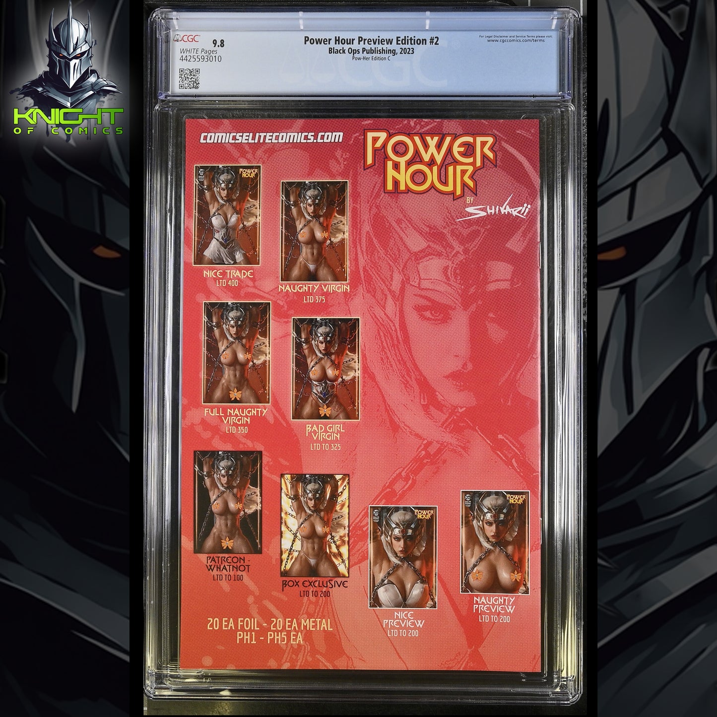 POWER HOUR PREVIEW EDITION #2 SHIKARII VIRGIN VARIANT POW-HER EDITION C CGC 9.8