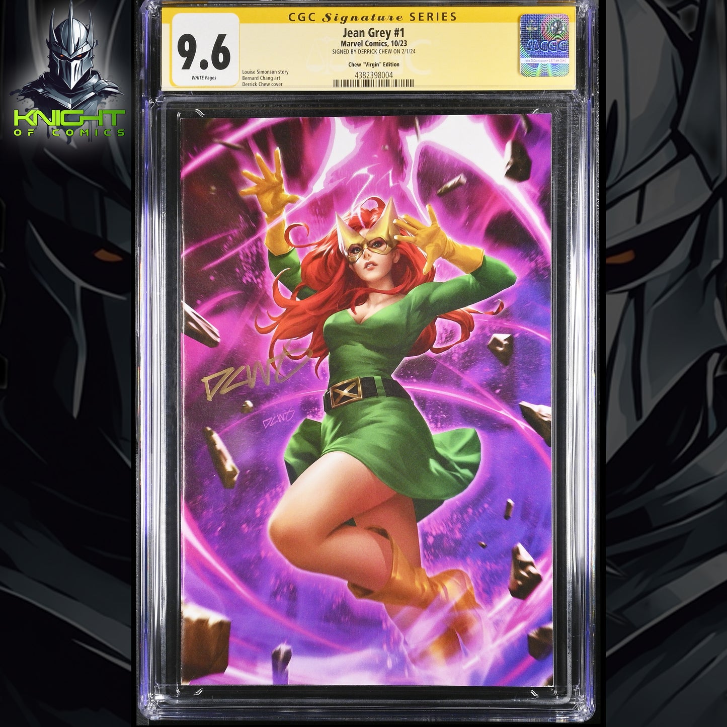 JEAN GREY #1 - DERRICK CHEW VIRGIN VARIANT EXCLUSIVE SIGNED CGC 9.6