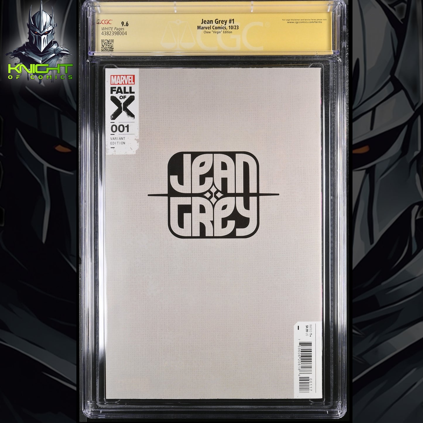 JEAN GREY #1 - DERRICK CHEW VIRGIN VARIANT EXCLUSIVE SIGNED CGC 9.6