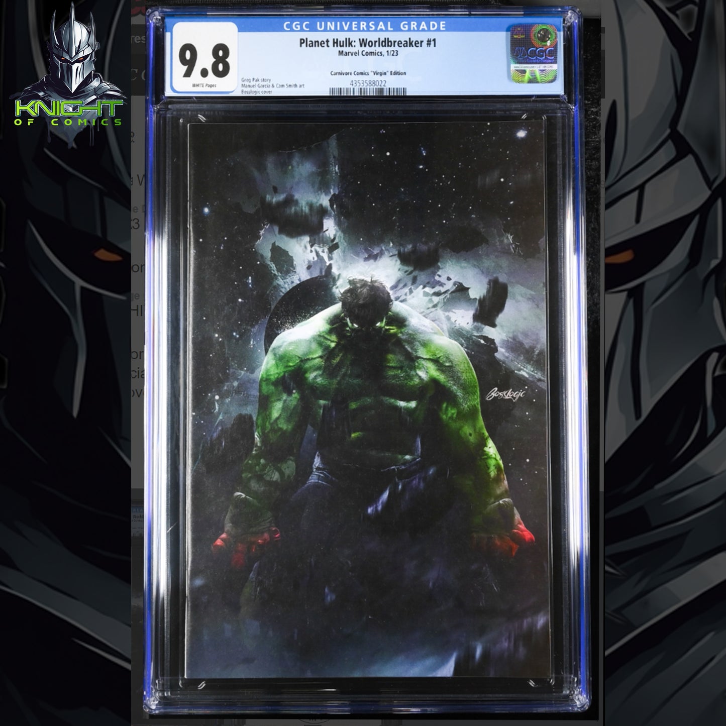 PLANET HULK: WORLDBREAKER #1 - BOSSLOGIC VIRGIN VARIANT 🔑KEY 2023 CGC 9.8 NM/M