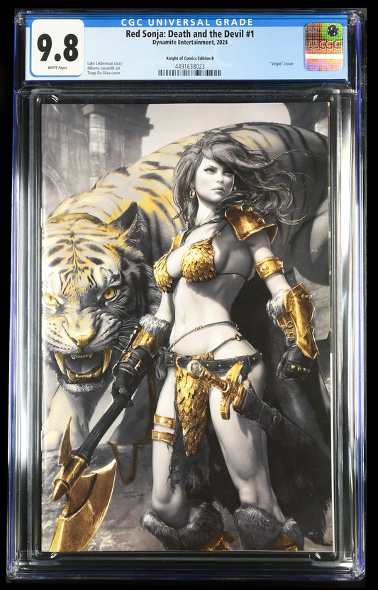 RED SONJA DEATH AND THE DEVIL #1 - TIAGO DA SILVA VIRGIN COVER B CGC 9.8