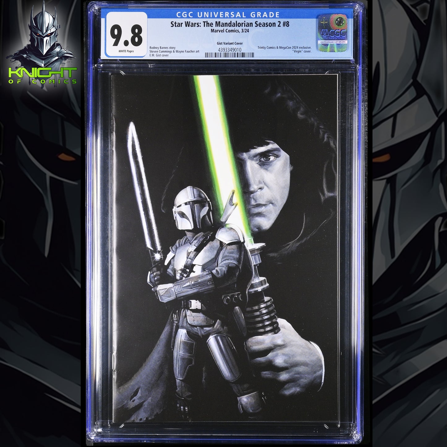 STAR WARS MANDALORIAN S2 #8 - E.M. GIST VIRGIN MEGACON 2024 LTD 600 +COA CGC 9.8