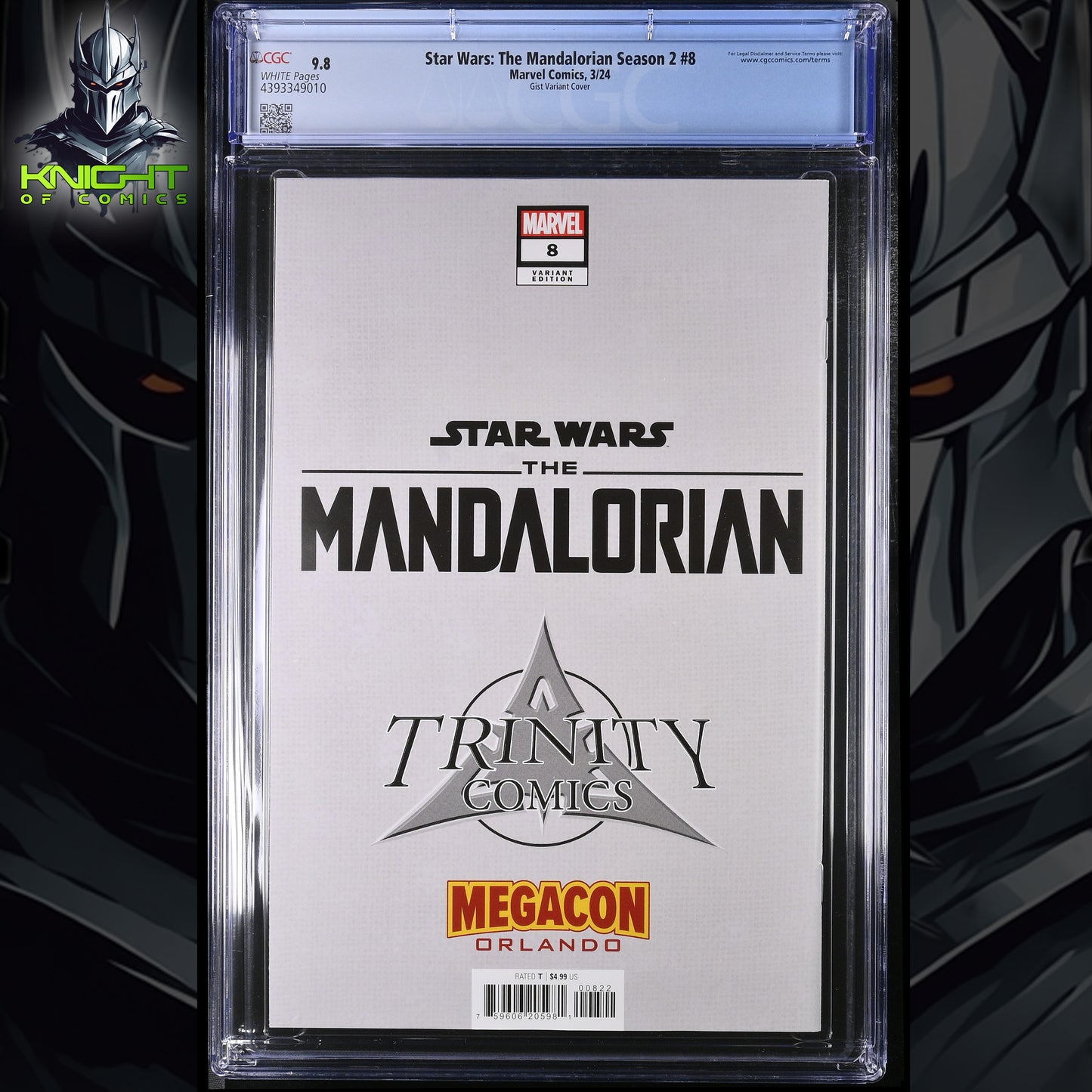 STAR WARS MANDALORIAN S2 #8 - E.M. GIST VIRGIN MEGACON 2024 LTD 600 +COA CGC 9.8